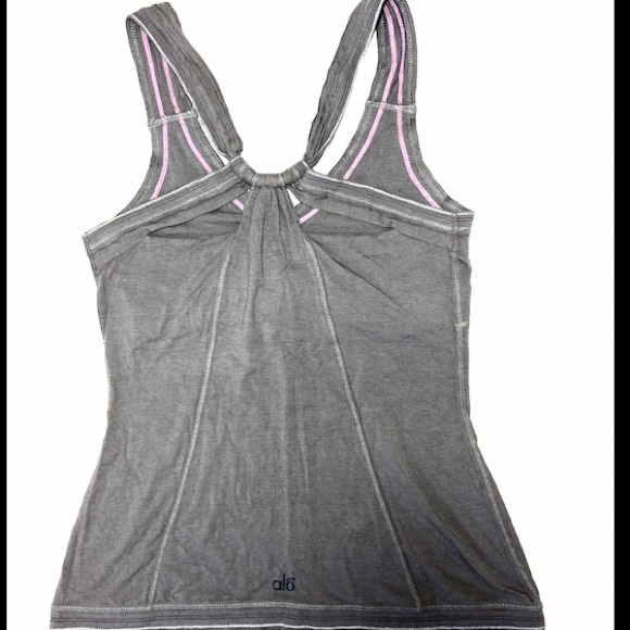 Alo yoga Gray Active Wear Top Sz S - Picture 2 of 7